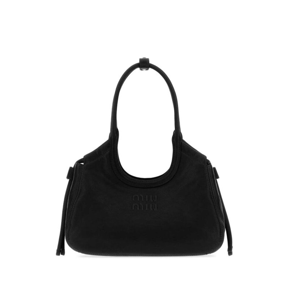 Miu Miu Women Black Nappa Leather Ivy Handbag
